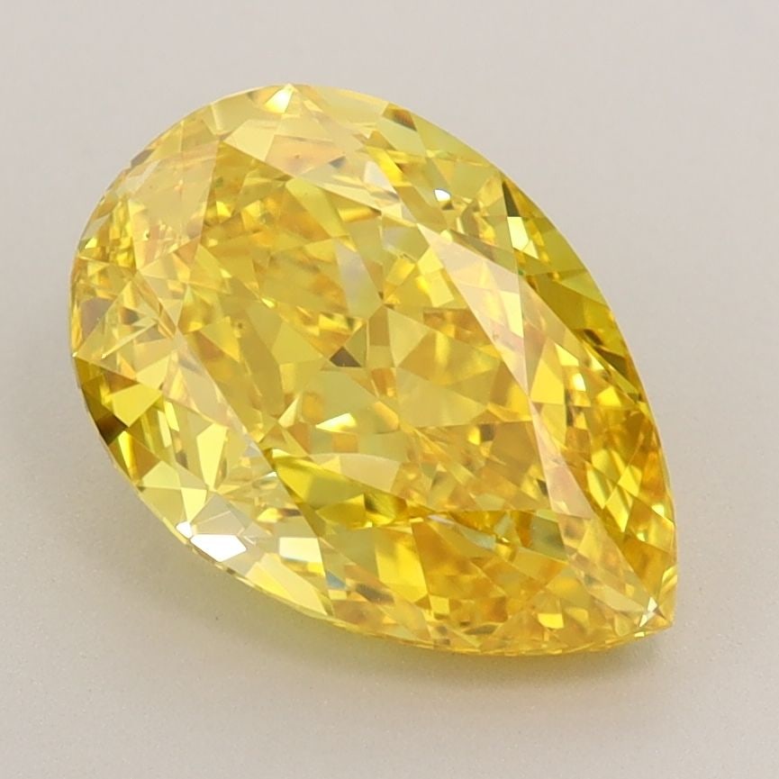 Ideal Loose Diamond - Pear 2.5ct Fancy Vivid Yellow: Ideal Loose Diamond - Pear 2.5ct Fancy Vivid Yellow Ideal Cut: Yes Source: This is a real non-mined Diamond that has been grown in a lab Shape: Pear Carats: 2.5 Color: Fancy Vivid Yellow Clarity: VS1 