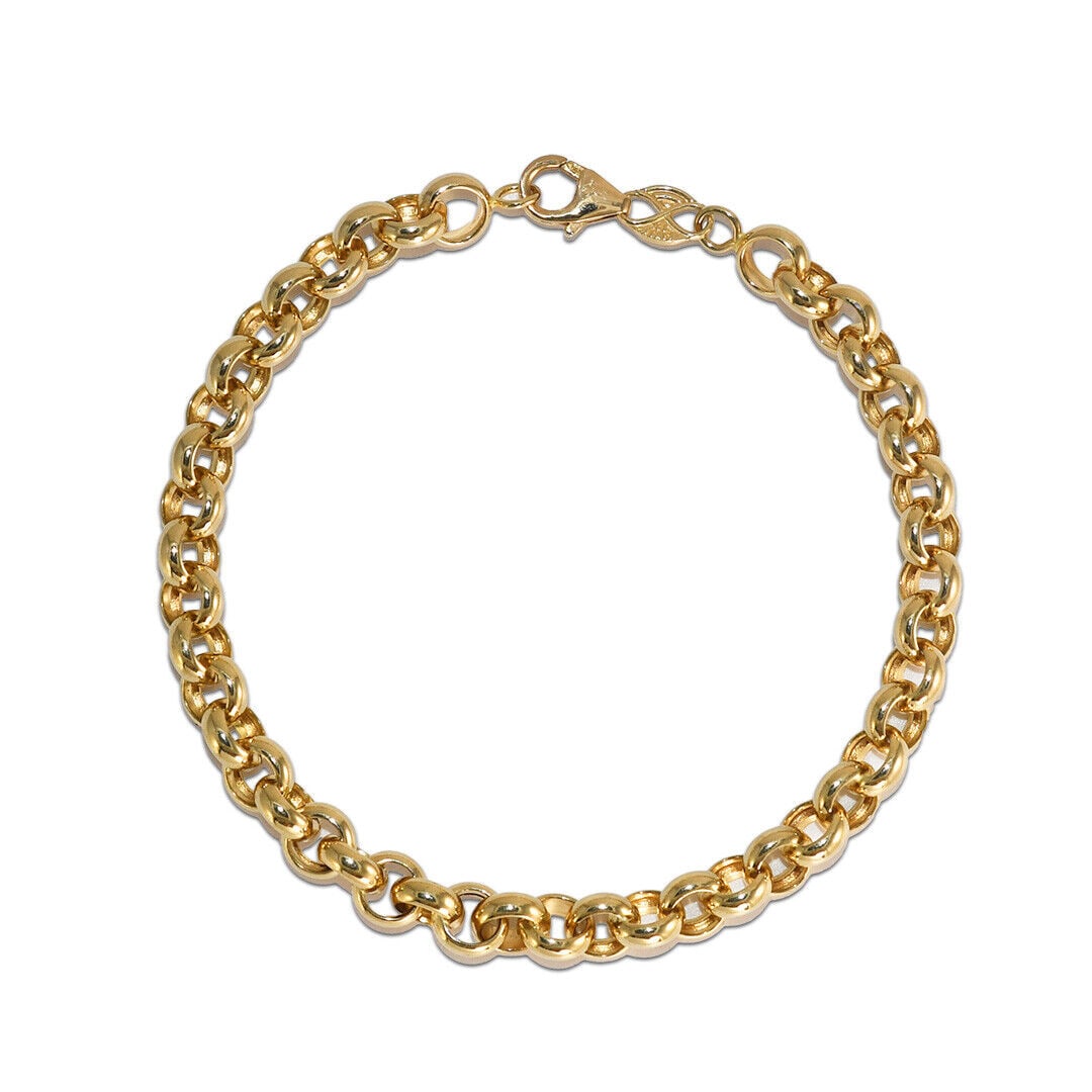 14K Yellow Gold Cable Link Bracelet 8": 14K Yellow Gold Cable Link Bracelet 8" Metal: Yellow Gold Type: Bracelet Chain Type: Link Closure: Hinged Style: Charm Base Metal: Yellow Gold Main Stone: No Stone Metal Purity: 14k Item Length: 8.25 