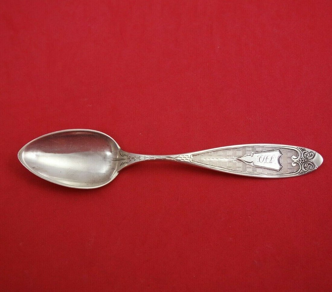 James Watt Coin Silver Teaspoon 5 3/4" Flatware: James Watt Coin Silver Teaspoon 5 3/4" Flatware James wattcoin silver teaspoon 5 3/4" by james watt (retailed by a. Parker). It is monogrammed (monos vary) and is in excellent condition. Pre-Owned PLE