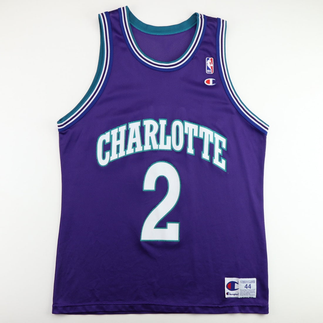 1990s Larry Johnson Charlotte Hornets Basketball Jersey: 1990s Larry Johnson Charlotte Hornets Basketball Jersey Original 1990s Larry Johnson Charlotte Hornets Basketball Jersey. This is a true vintage jersey, not a modern reproduction. Sizes vary so please
