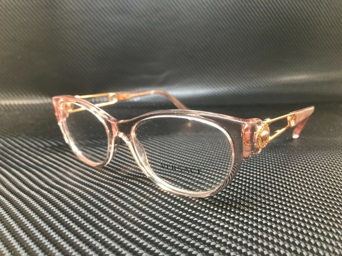 VERSACE VE3289 5339 Transparent Pink Cat Eye Womens 52 mm Eyeglasses: VERSACE VE3289 5339 Transparent Pink Cat Eye Womens 52 mm Eyeglasses Style: Cat Eye Type: Eyeglasses Frame Color: Pink New The Mynt Guarantee: All items in this auction are guaranteed to be 100% authe