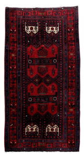 5 x 10 Persian Red Persian Hamadan Rug: 5 x 10 Persian Red Persian Hamadan Rug Free continental US Shipping Size in Feet: Width: 5 x Length: 10 Size in Inches: Width: 60 in x Length: 120 in Colors: Persian Red Weave: 100% Handmade Pile: 3/8