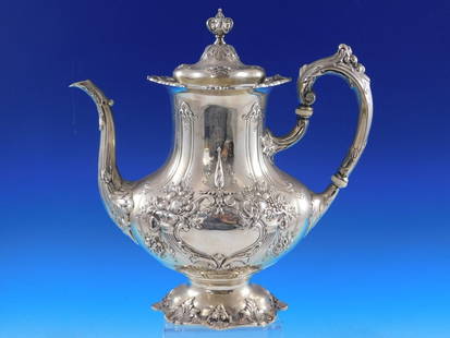 Francis I by Reed & Barton Old Sterling Silver Coffee Pot XL 48 oz A 10 1/2": Francis I by Reed & Barton Old Sterling Silver Coffee Pot XL 48 oz #571A 10 1/2" Francis i by reed & bartonrare extra large francis i by reed & barton old sterling silver tea pot, 48 oz, marked