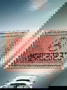 2 x 2 Handmade Mercedes Benz Small Rug: 2 x 2 Handmade Mercedes Benz Small Rug Free continental US Shipping Size in Feet: Width: 2 x Length: 2 Size in Inches: Width: 24 in x Length: 28 in Colors: Salmon Weave: 100% Handmade Pile: 3/8
