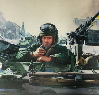 Mort Kunstler Tank Commander Signed & Numbered L/ED Giclee on Canvas: Mort Kunstler Tank Commander Signed & Numbered L/ED Giclee on Canvas Artist: Mort Kunstler Unit Of Sale: Single Piece Signed By: Mort Kunstler Size: Medium (up to 36in.) Item Length: 24 in Region Of O