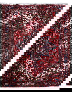 8 x 10 Red Persian Heriz Rug: 8 x 10 Red Persian Heriz Rug Free continental US Shipping Size in Feet: Width: 8 x Length: 10 Size in Inches: Width: 96 in x Length: 120 in Colors: Red Ivory Capri Blue Weave: 100% Handmade Pile: