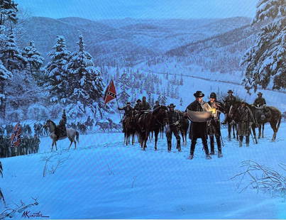 Mort Kunstler Civil War Print Confederate Winter Custom Framed: Mort Kunstler Civil War Print Confederate Winter Custom Framed Artist: Mort Kunstler Mort Kunstler Unit Of Sale: Single-Piece Work Size: Medium (up to 36in.) Item Length: 12 in Region Of Origin: New Y