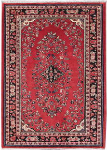 4 x 7 Red Persian Hamadan Rug: 4 x 7 Red Persian Hamadan Rug Free continental US Shipping Size in Feet: Width: 4.3 x Length: 6.11 Size in Inches: Width: 51 in x Length: 83 in Rug Type: Area Rug Colors: Red Weave: Hand-knotted Patte