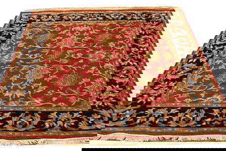 5 x 5 Red Square Indo Kashan Rug: 5 x 5 Red Square Indo Kashan Rug Free continental US Shipping Size in Feet: Width: 5.1x Length: 5.1 Size in Inches: Width: 61in x Length: 61in Rug Type: Area Rug Colors: Red Weave: Hand-knotted