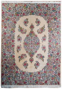 8 x 12 Beige Quality Persian Kerman Rug: 8 x 12 Beige Quality Persian Kerman Rug Free continental US Shipping Size in Feet: Width: 8 x Length: 11.8 Size in Inches: Width: 96 in x Length: 140 in Rug Type: Area Rug Colors: Beige Weave: Hand-kn