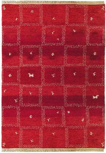 4 x 6 Red Modern Gabbeh Rug THICK DENSE WOOL PILE: 4 x 6 Red Modern Gabbeh Rug THICK DENSE WOOL PILE Free continental US Shipping Size in Feet: Width: 4 x Length: 6 Size in Inches: Width: 48 in x Length: 72 in Colors: Red Weave: 100% Handmade Pile: 1/