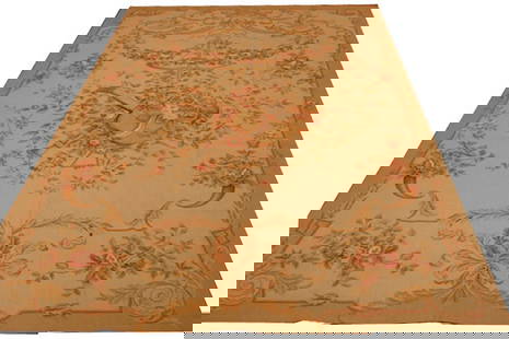 6 x 9 Beige Aubusson Weave Rug: 6 x 9 Beige Aubusson Weave Rug Free continental US Shipping Size in Feet: Width: 5.9 x Length: 9 Size in Inches: Width: 69 in x Length: 108 in Rug Type: Area Rug Colors: Beige Weave: Hand-knotted