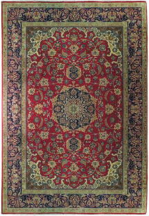 8 x 12 Red Semi-Antique Persian Tabriz Rug: 8 x 12 Red Semi-Antique Persian Tabriz Rug Free continental US Shipping Size in Feet: Width: 8.4 x Length: 12 Size in Inches: Width:100 in x Length: 144 in Rug Type: Area Rug Colors: Red Weave: Hand-k