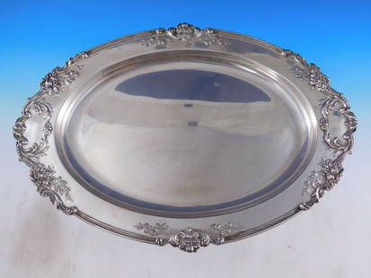 Francis I by Reed and Barton Sterling Silver Serving Tray 18" 570A: Francis I by Reed and Barton Sterling Silver Serving Tray 18" 570A Francis i by reed and bartonbeautiful francis i by reed and barton sterling silver serving tray, marked 570a. It measures 18" x 13 1/