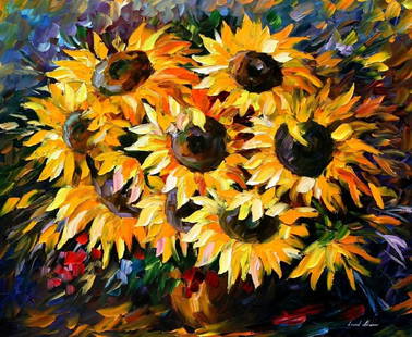 Sunny Bouquet - Limited Edition 1/25 by Leonid Afremov: Sunny Bouquet - Limited Edition 1/25 by Leonid AfremovThis is a limited edition giclee hand-painted by Leonid Afremov. This is the first giclee of a small edition of 25 paintings. The rest of the edit