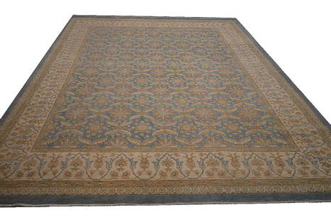 9 x 12 Light Blue  Chobi Peshawar Handmade Wool Rug: 9 x 12 Light Blue Chobi Peshawar Handmade Wool Rug Free continental US Shipping Size in Feet: Width: 9.1 x Length: 11.6 Size in Inches: Width: 109 in x Length: 138 in Rug Type: Area Rug Colors: Light