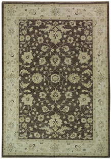 6 x 9 Chobi Peshawar Rug BROWN: 6 x 9 Chobi Peshawar Rug BROWN Free continental US Shipping Size in Feet: Width: 6 x Length: 9 Size in Inches: Width: 72 in x Length: 108 in Colors: Brown Ivory Weave: 100% Handmade Pile: Wool Style: