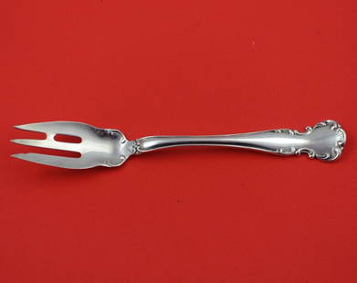 Flanders Old by Alvin Simons Sterling Silver Pastry Fork 3-Tine with Bar 5 7/8": Flanders Old by Alvin Simons Sterling Silver Pastry Fork 3-Tine with Bar 5 7/8" Flanders old by alvin - simonssterling silver pastry fork 3-tine with bar 5 7/8" in the pattern flanders old by alvin -