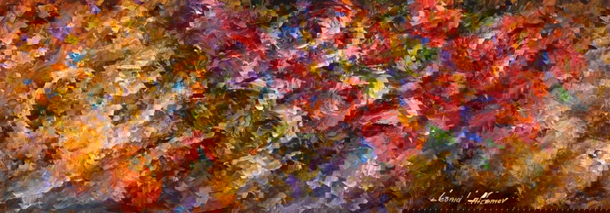 Dreaming Roses - Limited Edition 1/25 by Leonid Afremov: Dreaming Roses - Limited Edition 1/25 by Leonid AfremovThis is a limited edition giclee hand-painted by Leonid Afremov. This is the first giclee of a small edition of 25 paintings. The rest of the