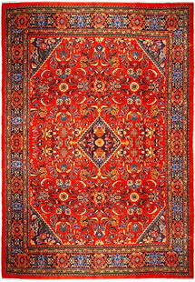 10 x 13 Reddish Orange Semi Antique Persian Josheghan Rug: 10 x 13 Reddish Orange Semi Antique Persian Josheghan Rug Free continental US Shipping Size in Feet: Width: 10 x Length: 13 Size in Inches: Width: 120 in x Length: 156 in Colors: Reddish Orange Dirty