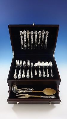 Melrose by Gorham Sterling Silver Flatware Set For 8 Service 51 Pieces: Melrose by Gorham Sterling Silver Flatware Set For 8 Service 51 Pieces Inspired by carvings from the melrose mansion of natchez, mississippi, this pattern possesses unusual boldness and depth. Melrose