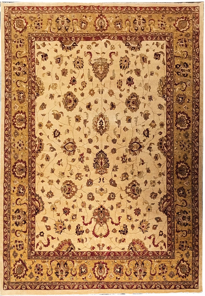 12 x 15 Beige Gold Chobi Agra Wool Rug: 12 x 15 Beige Gold Chobi Agra Wool Rug Free continental US Shipping Size in Feet: Width: 12 x Length: 14.9 Size in Inches: Width: 144 in x Length: 177 in Rug Type: Area Rug Colors: Beige Gold Burgundy