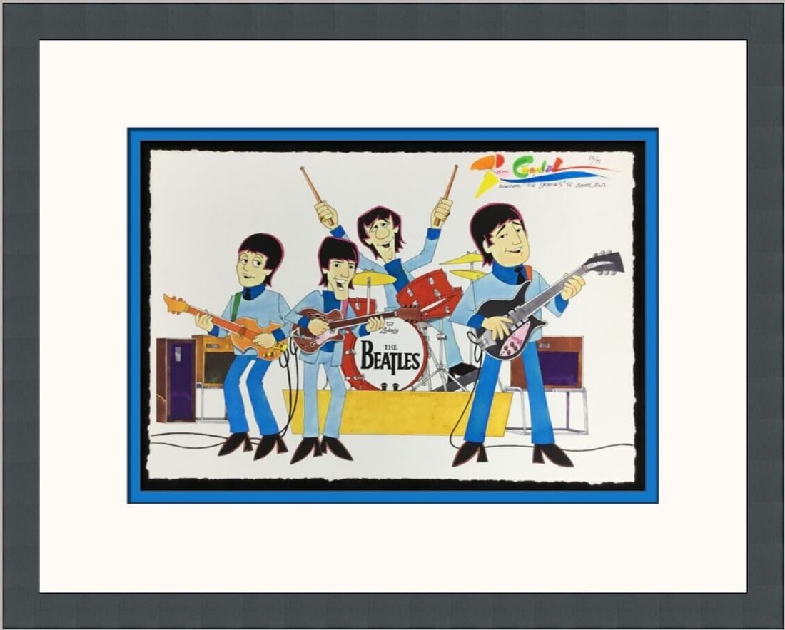 Ron Campbell TV Beatles Ed Sullivan L/ED Signed and Numbered Giclee Print Framed: Ron Campbell TV Beatles Ed Sullivan L/ED Signed and Numbered Giclee Print Framed Animation Studio: Beatles Character: Beatles Signed By: Ron Campbell Tradition: Western Animation Signed: Yes Custom Bu
