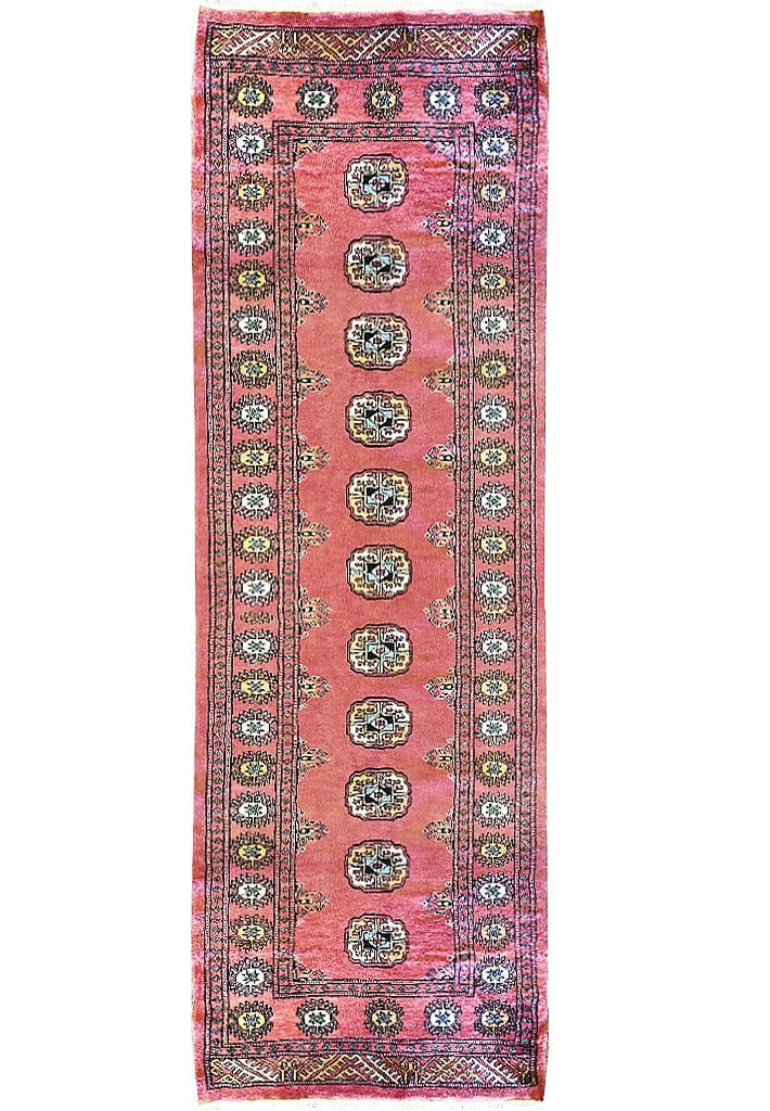 Copper Color 8 Runner Handmade Bokara Rug: Copper Color 8 Runner Handmade Bokara Rug Free continental US Shipping Size in Feet: Width: 3 x Length: 8 Size in Inches: Width: 31 in x Length: 96 in Rug Type: Area Rug Colors: Copper Weave: Hand-kno
