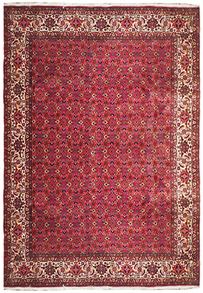 7 x 10 Fine Persian All Over Herati Quality Bijar Rug: 7 x 10 Fine Persian All Over Herati Quality Bijar Rug Free continental US Shipping Size in Feet: Width: 7 x Length: 10 Size in Inches: Width: 84 in x Length: 120 in Colors: Red Ivory Weave: 100% Handm