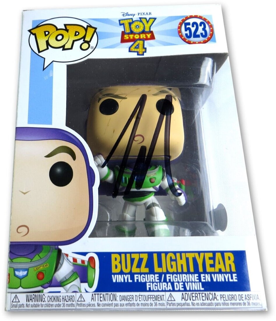 Tim Allen Autographed Funko POP! Figure Buzz Lightyear Toy Story BAS: Tim Allen Autographed Funko POP! Figure Buzz Lightyear Toy Story BAS Industry: Movies Original/Reproduction: Original Signed By: Tim Allen Autograph Authentication: Beckett Authentication Player: Tim
