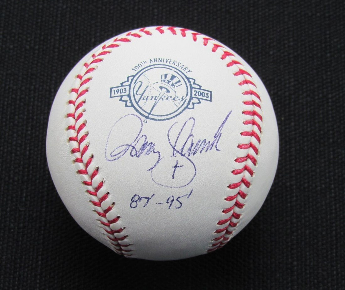 Baseball Signé Jerry Lumpe - Yankees - Authentifié JSA - Original - Carte 100e Anniversaire OML