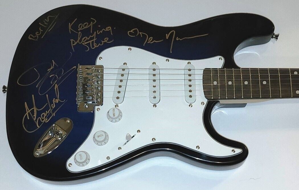 Berlin Band Signed Guitar x3 Teri Nunn John Crawford David Diamond BAS: Berlin Band Signed Guitar x3 Teri Nunn John Crawford David Diamond BAS Industry: Music Object Type: Guitar & Guitar Pick Original/Reproduction: Original Autograph Authentication: Beckett Authenticatio