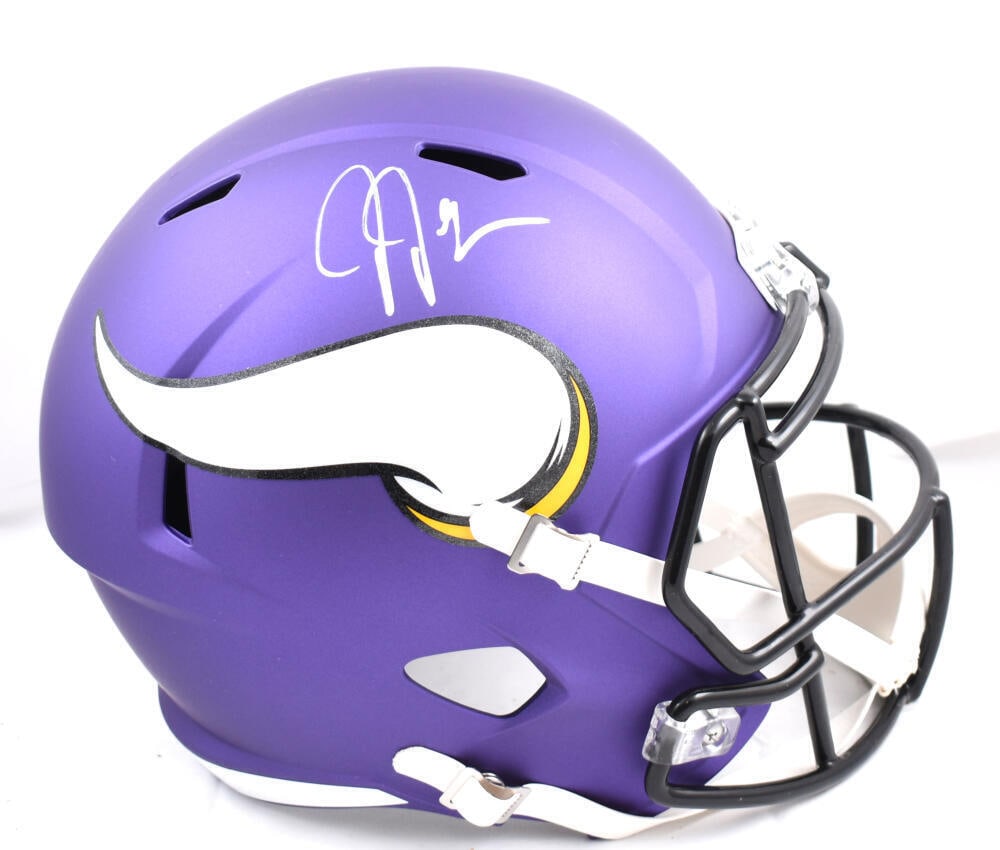 Justin Jefferson Signed Minnesota Vikings F/S Speed Helmet-Beckett W Holo *White: Justin Jefferson Signed Minnesota Vikings F/S Speed Helmet-Beckett W Holo *White Sport: Football Product: Helmet Original/Reprint: Original Player: Justin Jefferson Team: Minnesota Vikings Autograph A