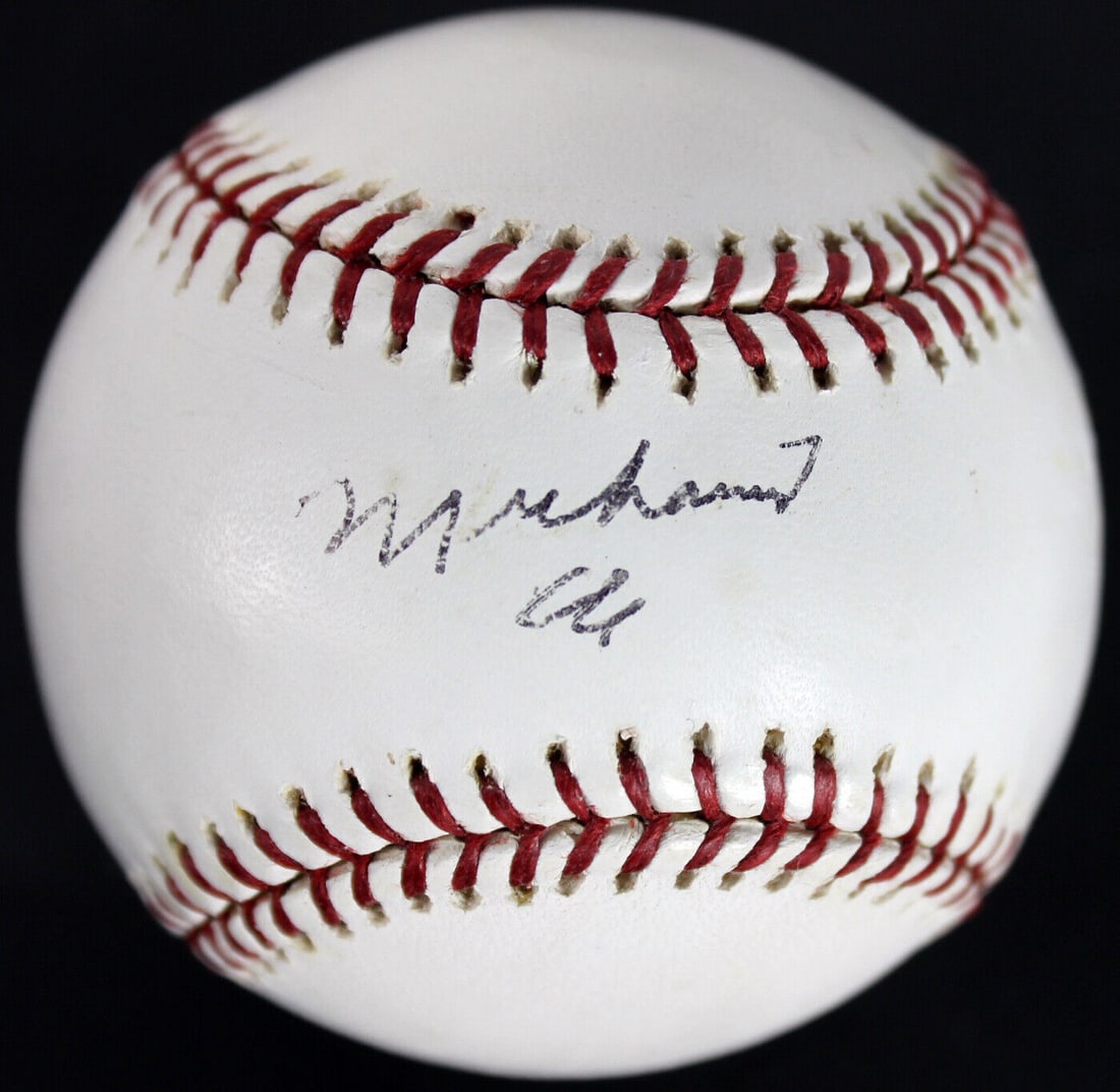 Muhammad Ali Signed OML 2003 World Series Baseball JSA #Z30353: Muhammad Ali Signed OML 2003 World Series Baseball JSA #Z30353 Sport: Boxing Product: Ball Original/Reprint: Original Player: Muhammad Ali Autograph Authentication: JSA Product Coa: JSA Product Signed