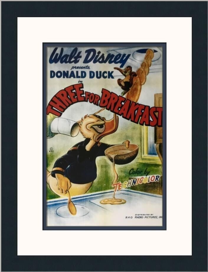 Walt Disney Donald Duck Three For Breakfast Custom Framed Print Auction