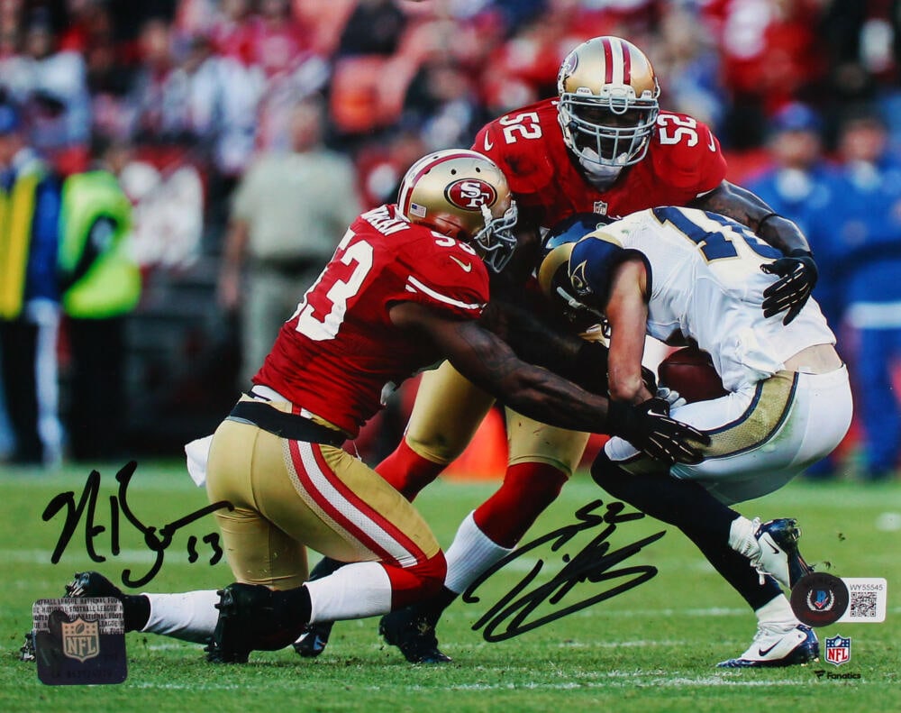Patrick Willis NaVorro Bowman Signed 49ers 8x10 Photo-Beckett W Hologram *Black: Patrick Willis NaVorro Bowman Signed 49ers 8x10 Photo-Beckett W Hologram *Black Sport: Football Product: Photo Original/Reprint: Original Player: Patrick Willis NaVorro Bowman Team: San Francisco 49er