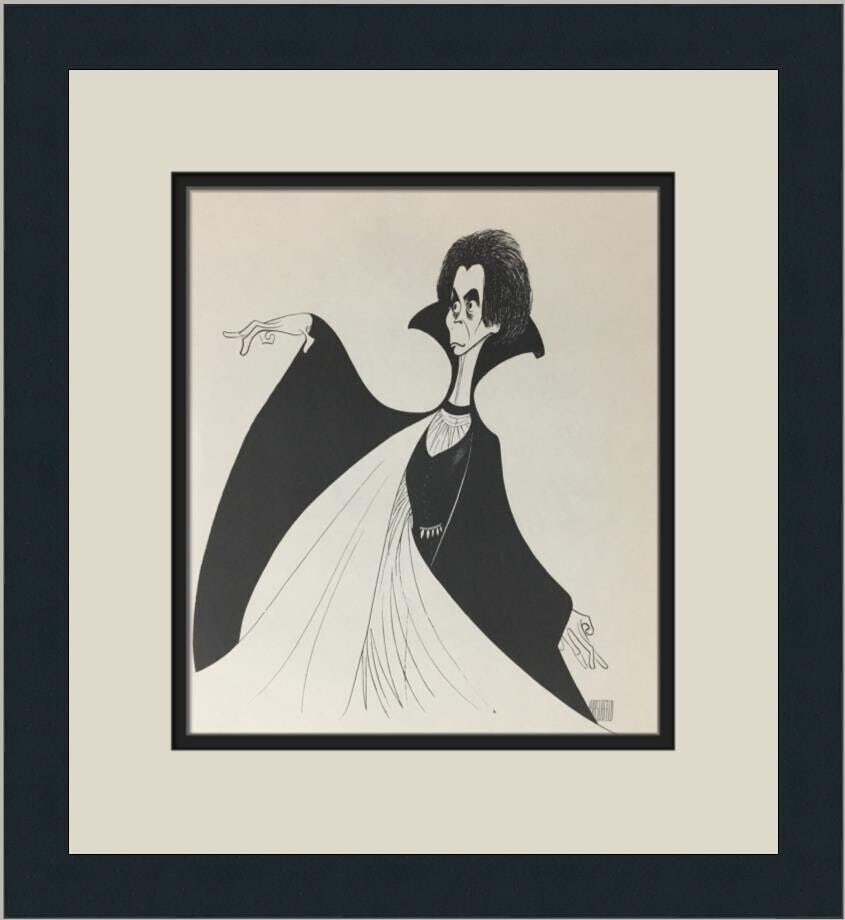 Al Hirschfeld Frank Langella in Dracula Custom Framed Print: Al Hirschfeld Frank Langella in Dracula Custom Framed Print Artist: Al Hirschfeld Alfred Hirschfeld Unit Of Sale: Single-Piece Work Size: Medium Custom Bundle: No Item Length: 14 in Region Of Origin: