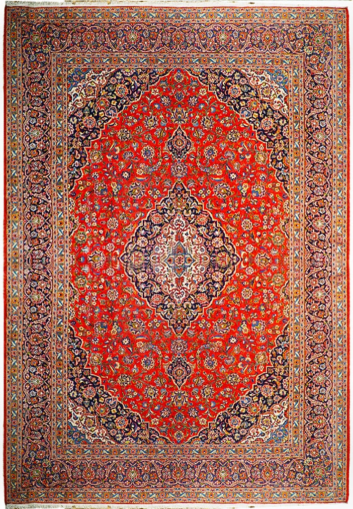 10 x 14 Orange Fine Quality Persian Kashan Rug: 10 x 14 Orange Fine Quality Persian Kashan Rug Free continental US Shipping Size in Feet: Width: 10 x Length: 14 Size in Inches: Width: 120 in x Length: 168 in Colors: Orange Ivory Multi-Color Weave: 