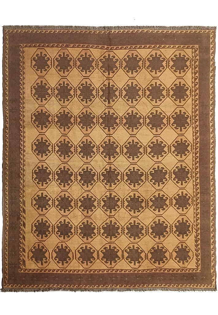 8 x 10 Afghan Kilim Wool Rug BROWN: 8 x 10 Afghan Kilim Wool Rug BROWN Free continental US Shipping Size in Feet: Width: 8.2 x Length: 9.7 Size in Inches: Width: 98 in x Length: 115 in Rug Type: Area Rug Colors: Brown Weave: Hand-Knotte