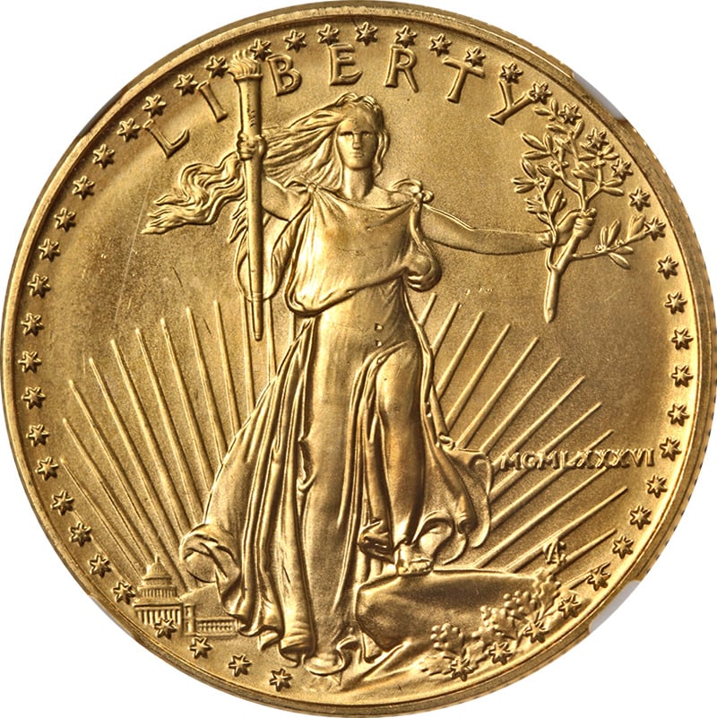 1986 Gold American Eagle $25 NGC MS69 First Year Label: 1986 Gold American Eagle $25 NGC MS69 First Year Label Certification: NGC Grade: MS69 Certification Number: 3626952-017 Composition: Gold Year: 1986 Fineness: 0.9167 Pre-Owned The MYNT Guarantee: All 