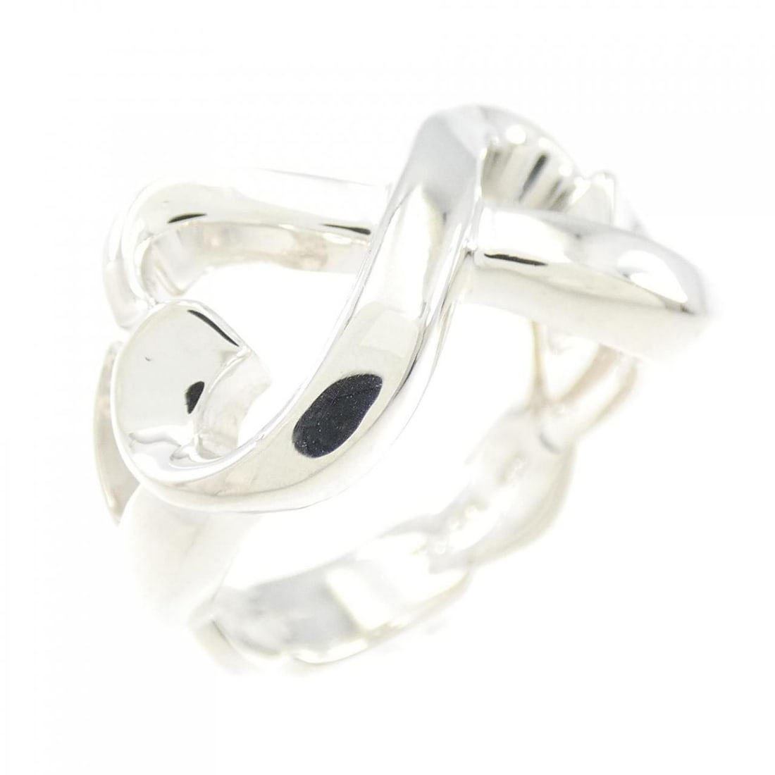 Tiffany Double Loving Heart Ring: Tiffany Double Loving Heart Ring Style: Ring Material: 925 Silver Gender: Ladies" Size: 5 (US size) Accessories: No accessories Main Stone: No stones Weight: approx. 6.0g Actualsize: Max W: 11.6mm Typ