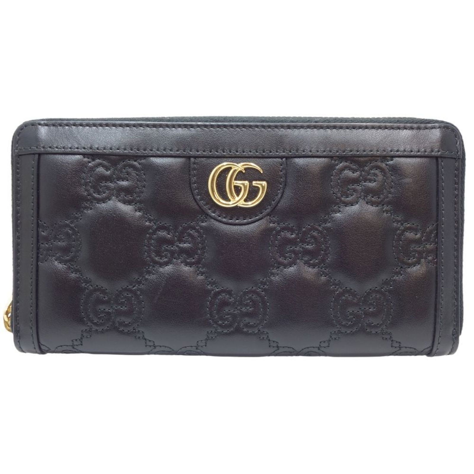 GUCCI Zip Around Wallet GG Matelasse 723784 Long Leather Black 083409: GUCCI Zip Around Wallet GG Matelasse 723784 Long Leather Black 083409 Brand: Gucci Type: Long wallet (bi-fold) Gender: Women Material: Leather Leather: Color: Black Condition: Used (very good) Overall