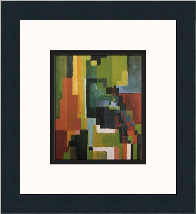 August Macke Coloured Forms II Custom Framed Print: August Macke Coloured Forms II Custom Framed Print Unit Of Sale: Single-Piece Work Artist: August Macke Size: Medium Item Length: 11 in Region Of Origin: united states Framing: Matted & Framed Persona