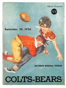 1956 NFL Colts v Bears Program 9/30 Unitas 1st Game Ex/MT+ Very Nice 89285b9: 1956 NFL Colts v Bears Program 9/30 Unitas 1st Game Ex/MT+ Very Nice 89285b9 Team: Baltimore Colts Year: 1956 Original/Reproduction: Original Country/Region of Manufacture: United States Sport: Footba