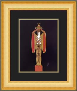 Erte Gift-Bearer Custom Framed Print: Erte Gift-Bearer Custom Framed Print Unit Of Sale: Single Piece Artist: Erte Size: Medium Item Length: 16 in Region Of Origin: United States Framing: Matted & Framed Personalize: No Year Of Production