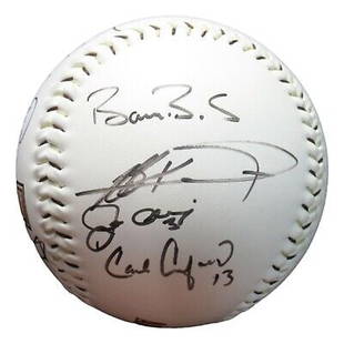 2004 All Star Signed Oversized Baseball Pujols Bonds Thome Piazza Guerrero JSA: 2004 All Star Signed Oversized Baseball Pujols Bonds Thome Piazza Guerrero JSA Country/Region of Manufacture: United States Product: Ball Player: Albert Pujols Product Type: Autographed Baseball Autog