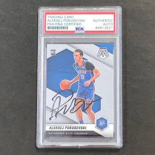 2020-21 Panini Mosaic #226 Aleksej Pokusevski Signed Card AUTO PSA Slabbed RC Th: 2020-21 Panini Mosaic #226 Aleksej Pokusevski Signed Card AUTO PSA Slabbed RC Th Original/Reprint: Original Sport: Basketball-NBA Pre-Owned While the lot images are representative of the item, the siz