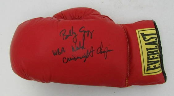 Bobby Czyz Signed/Autographed Everlast Boxing Glove JSA 134510: Bobby Czyz Signed/Autographed Everlast Boxing Glove JSA 134510 Sport: Boxing Product: Glove Original/Reprint: Original Autograph Authentication: JSA Pre-Owned While the lot images are representative o