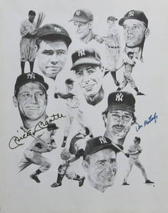 Mickey Mantle/Don Mattingly Yankees Dual-Signed 11x14 Lithograph Beckett 165859: Mickey Mantle/Don Mattingly Yankees Dual-Signed 11x14 Lithograph Beckett 165859 Sport: Baseball Product: Photo Original/Reprint: Original Team: New York Yankees Autograph Authentication: BAS/Beckett L