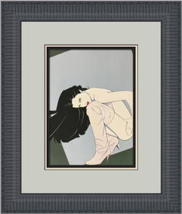 Patrick Nagel UNTITLED I Custom Framed Print: Patrick Nagel UNTITLED I Custom Framed Print Size: Medium (up to 36in.) Region Of Origin: united states Artist: Patrick Nagel Production Technique: Offset Lithography Framing: Matted & Framed Style: A